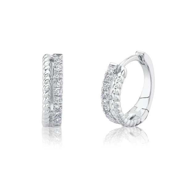 0.19ctw Diamond Huggie Earring