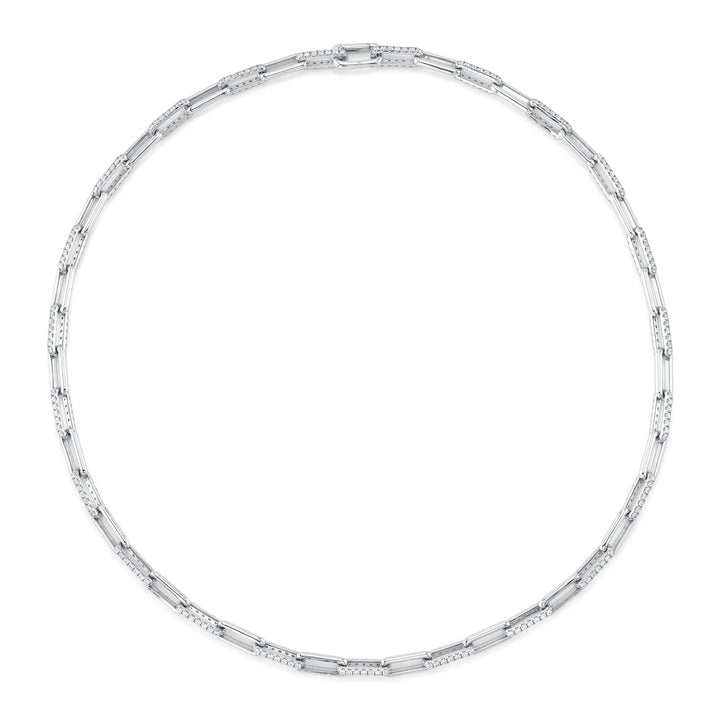 5.68ctw Diamond Paper Clip Link Necklace