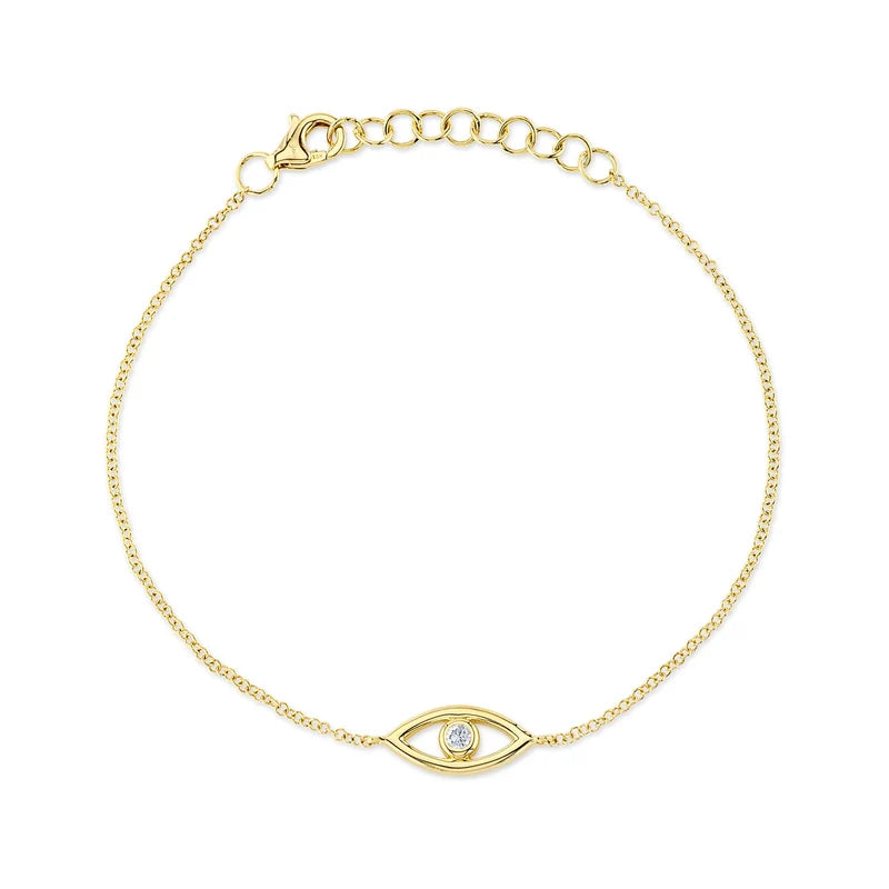 0.04ctw Diamond Bezel Eye Bracelet