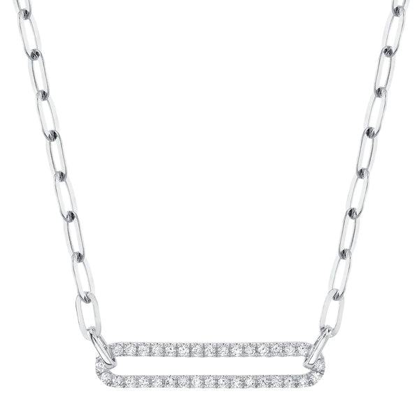 0.26ctw Diamond Paper Clip Link Necklace
