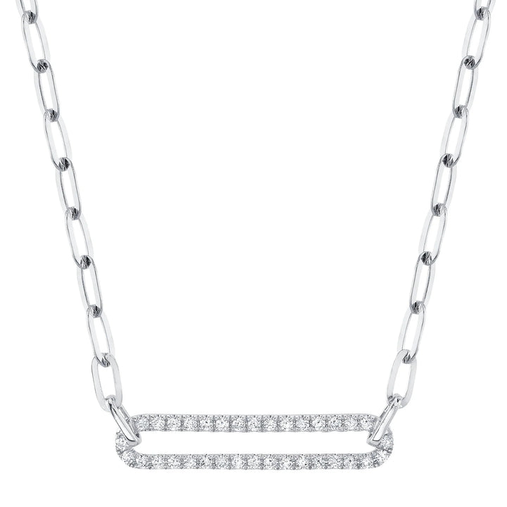 0.26ctw Diamond Paper Clip Link Necklace