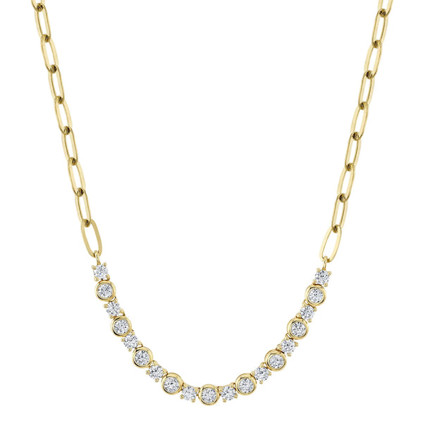 1.64ctw Diamond Paper Clip Necklace