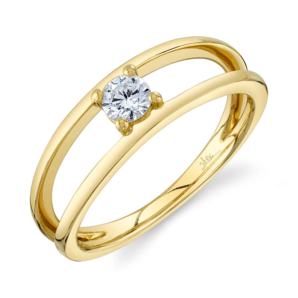 0.23CT 14K Yellow Gold Diamond Ring