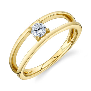 0.23CT 14K Yellow Gold Diamond Ring