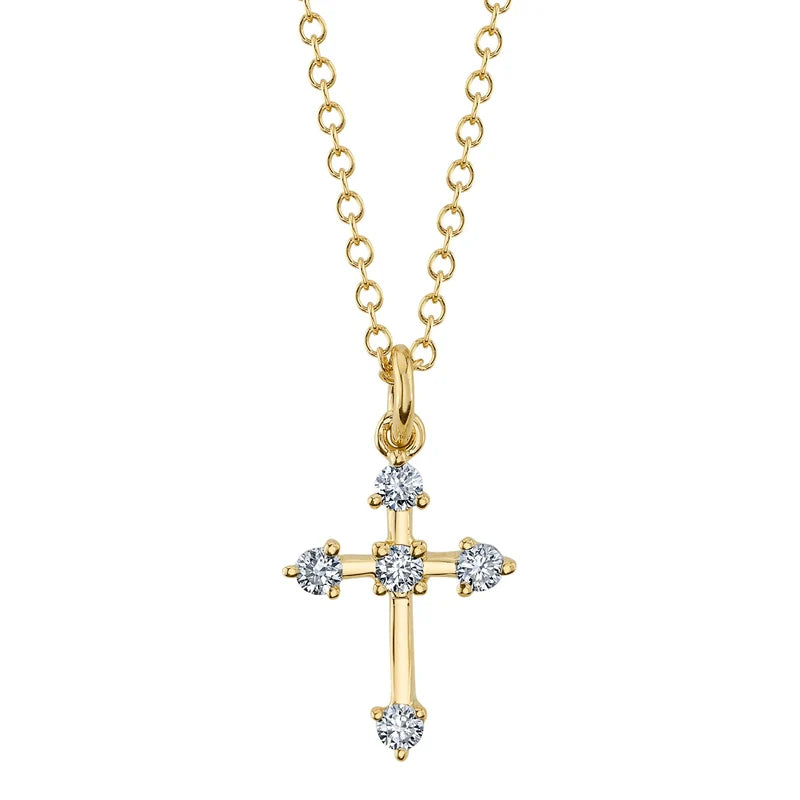 0.13ctw Diamond Cross Necklace