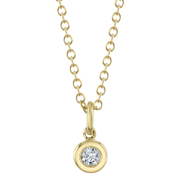 0.05ctw Diamond Bezel Necklace