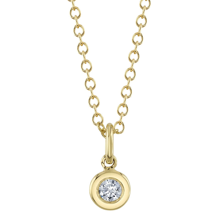 0.05ctw Diamond Bezel Necklace