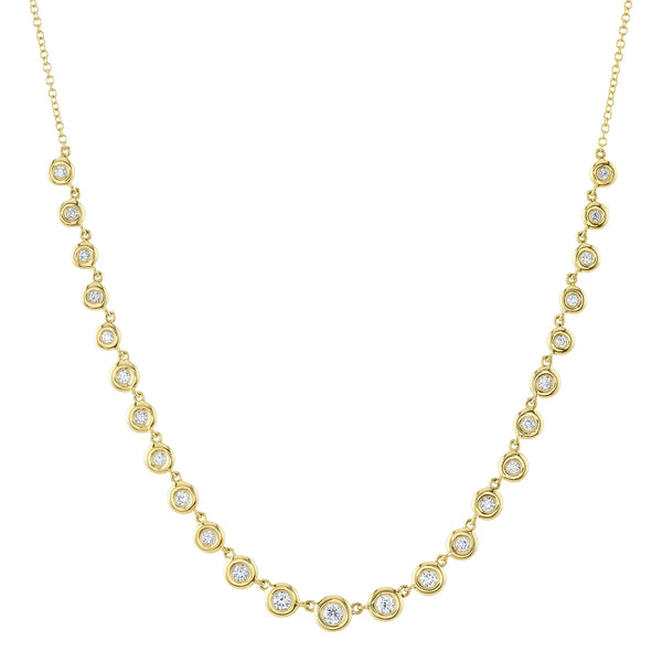0.60ctw Diamond Bezel Necklace