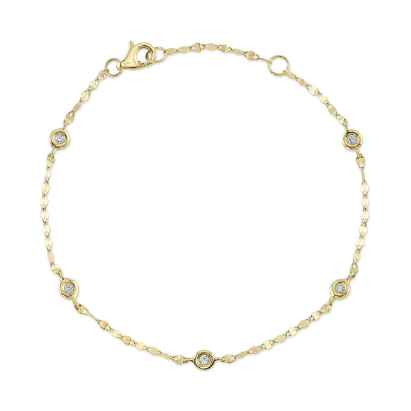 0.10ctw Diamonds By The Yard Chain Bracelet