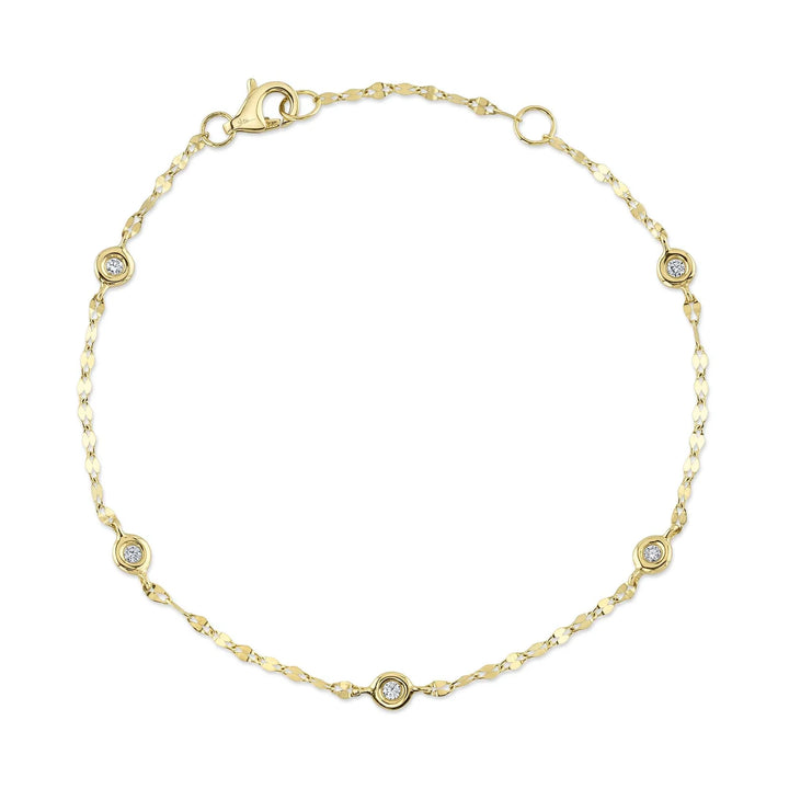 0.10ctw Diamonds By The Yard Chain Bracelet