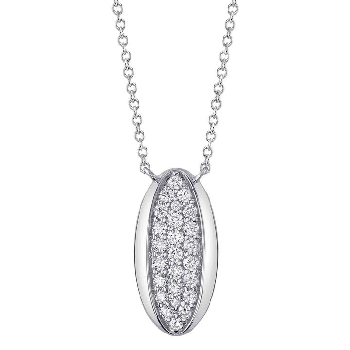 0.30ctw Diamond Oval Necklace