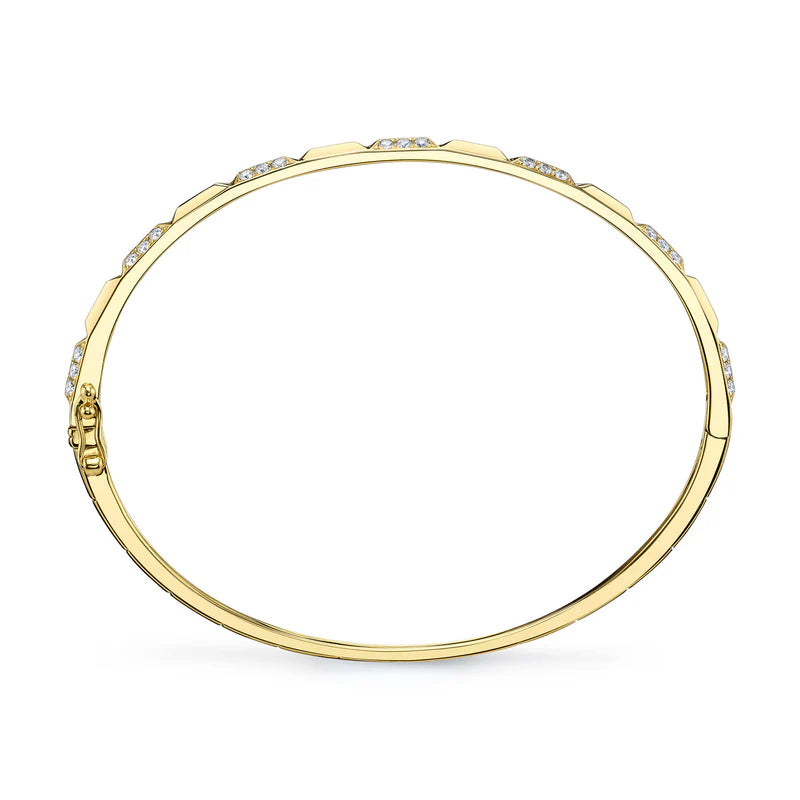 0.56ctw Diamond Geo Cut Bangle