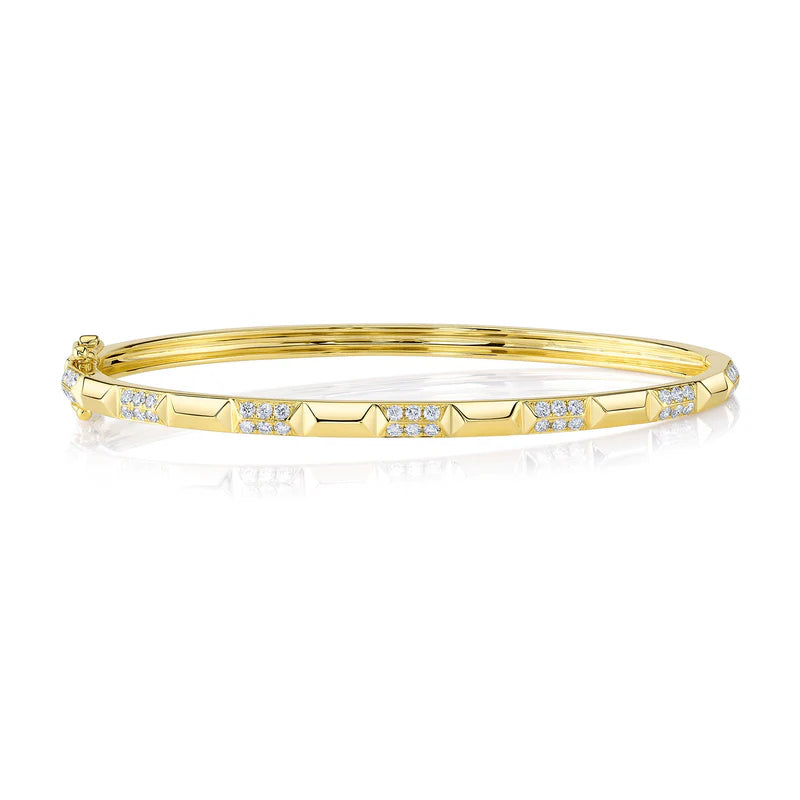 0.56ctw Diamond Geo Cut Bangle