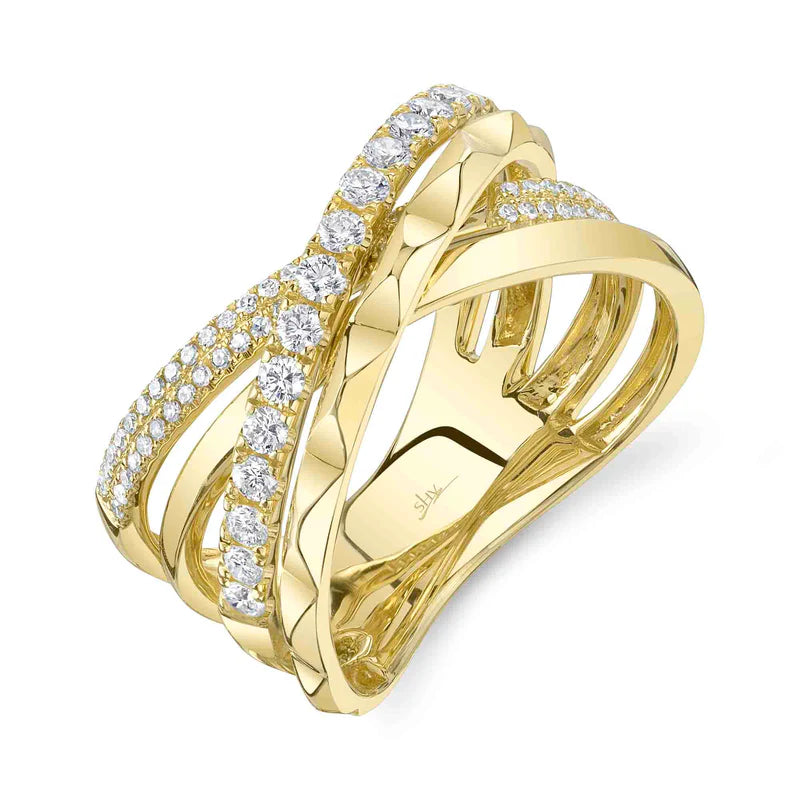 0.48ctw Diamond Bridge Geo Cut Ring