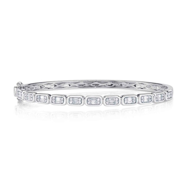 0.65ctw Diamond Baguette Bangle