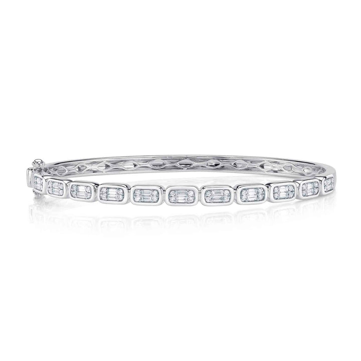 0.65ctw Diamond Baguette Bangle