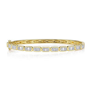 0.65ctw Diamond Baguette Bangle