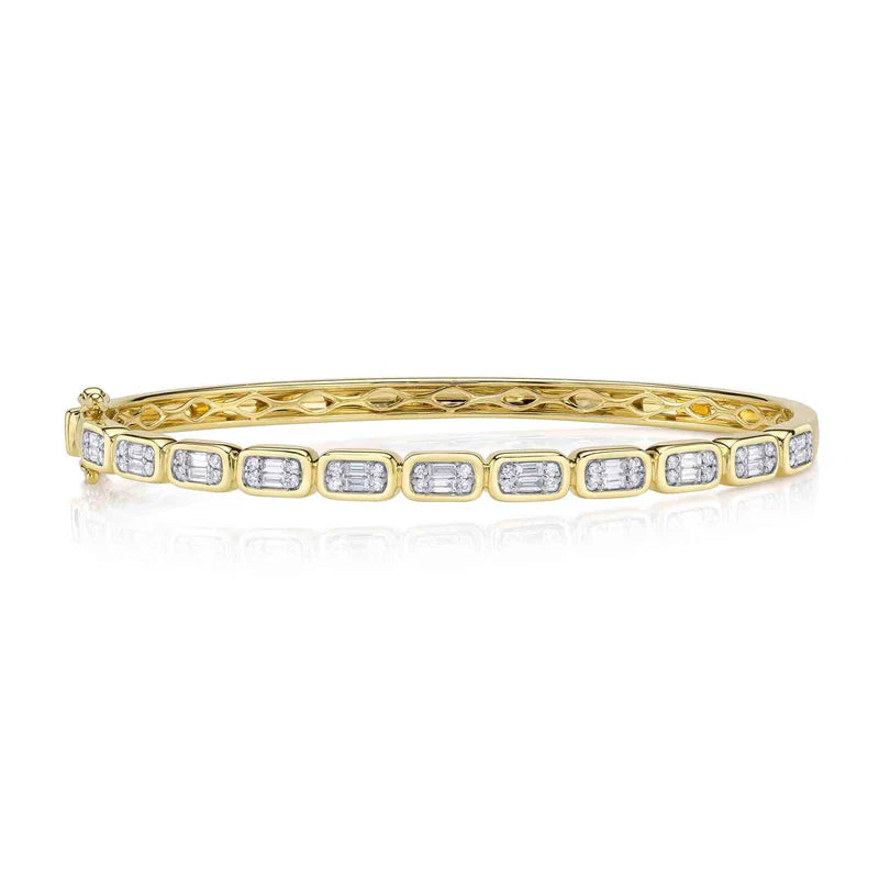 0.65ctw Diamond Baguette Bangle