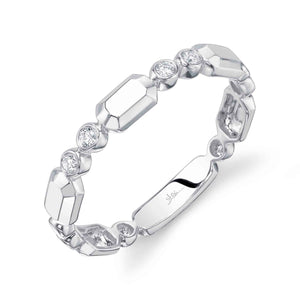 0.06ctw Diamond Bezel Geo Cut Band