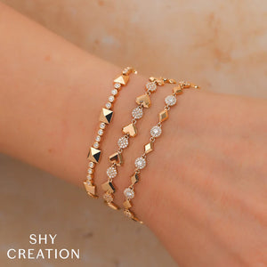 0.78ctw Diamond Geo Cut Bracelet