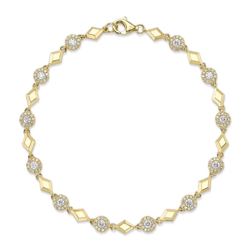 0.78ctw Diamond Geo Cut Bracelet