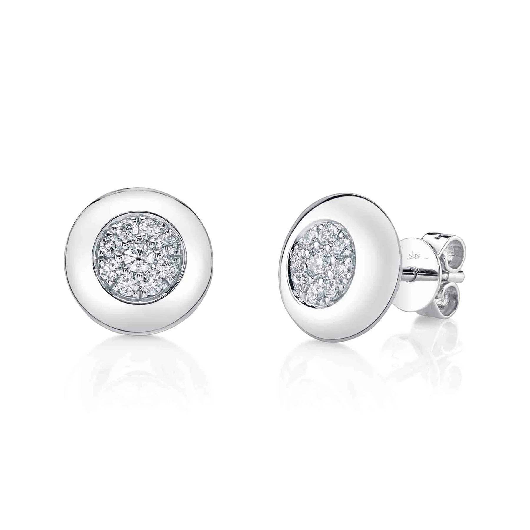 0.26ctw Diamond Circle Stud Earring