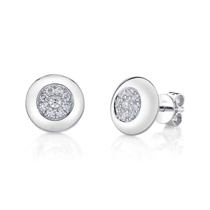 0.26ctw Diamond Circle Stud Earring