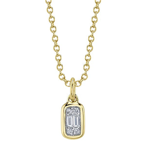 0.07ctw Diamond Baguette Necklace