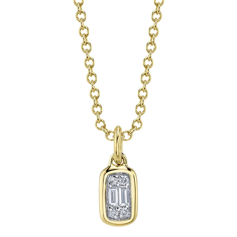0.07ctw Diamond Baguette Necklace