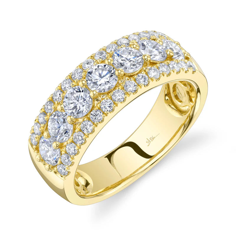 1.68ctw 3-Row Diamond Band