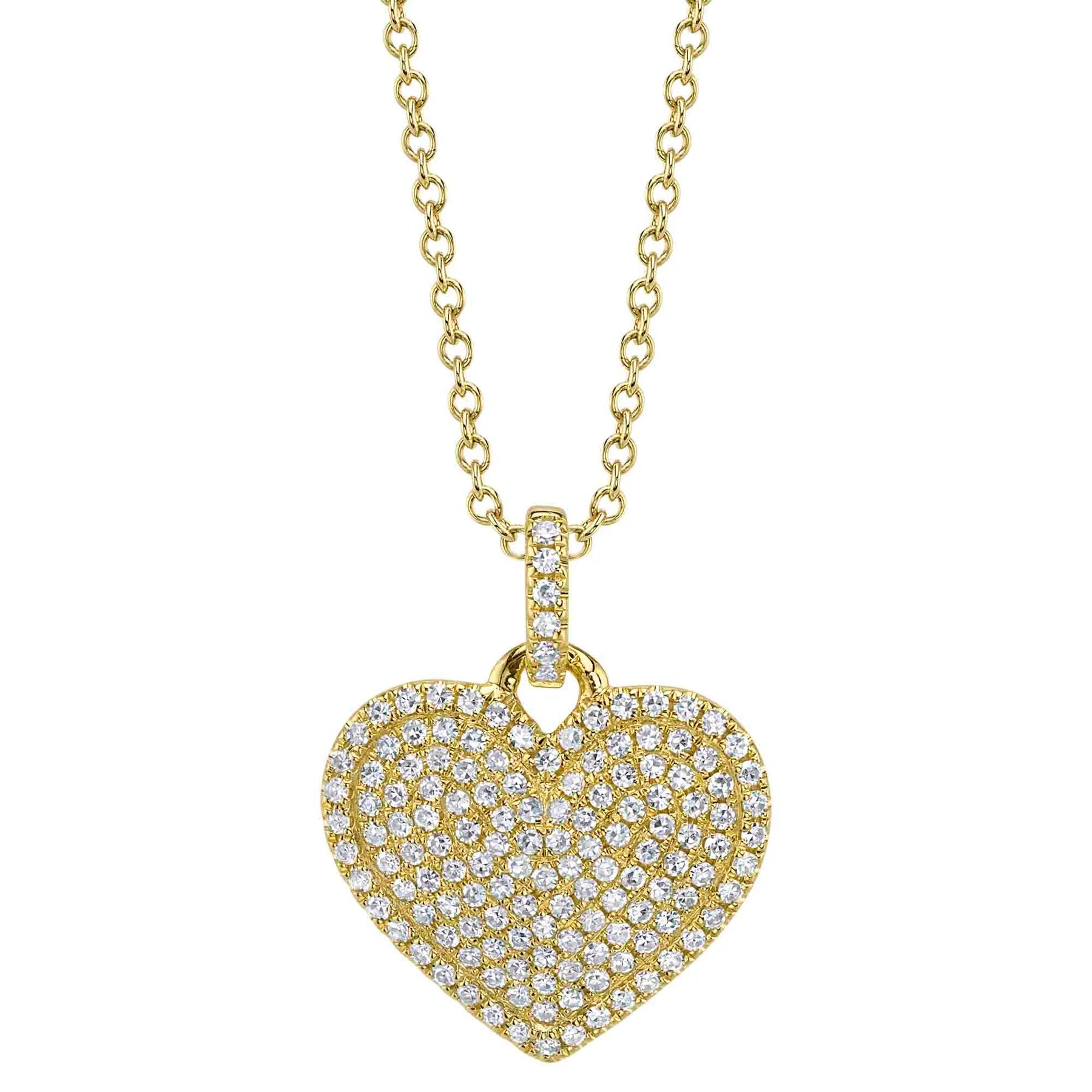 0.31ctw Diamond Pave Heart Necklace