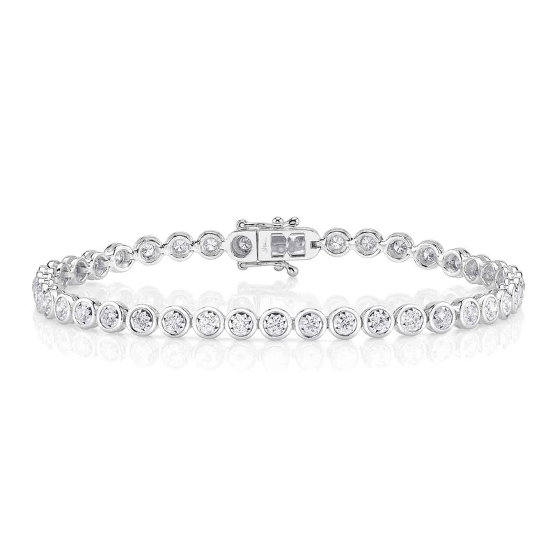 1.50ctw Diamond Bezel Tennis Bracelet