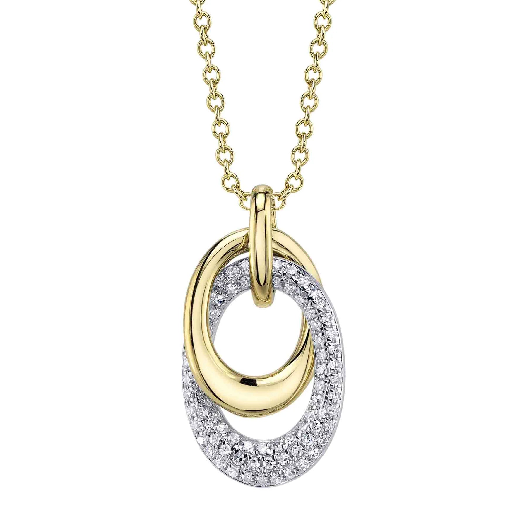 0.17ctw Diamond Pave Oval Necklace