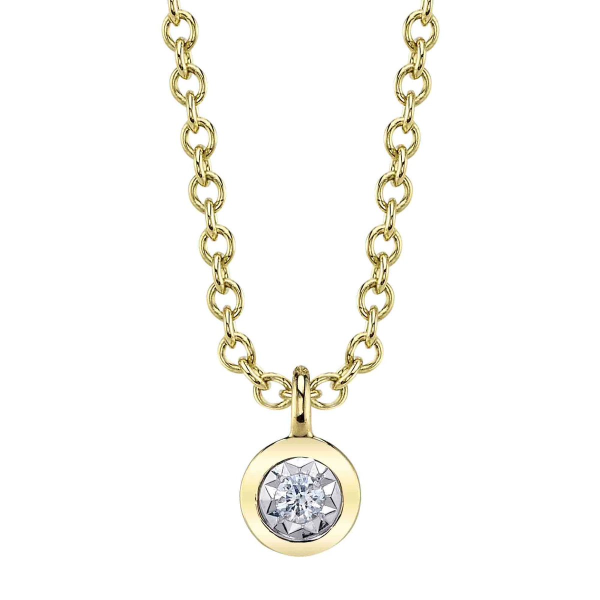 0.02ctw Diamond Bezel Necklace