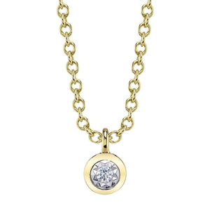 0.02ctw Diamond Bezel Necklace