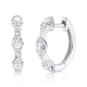 0.039ctw Diamond Huggie Earrings
