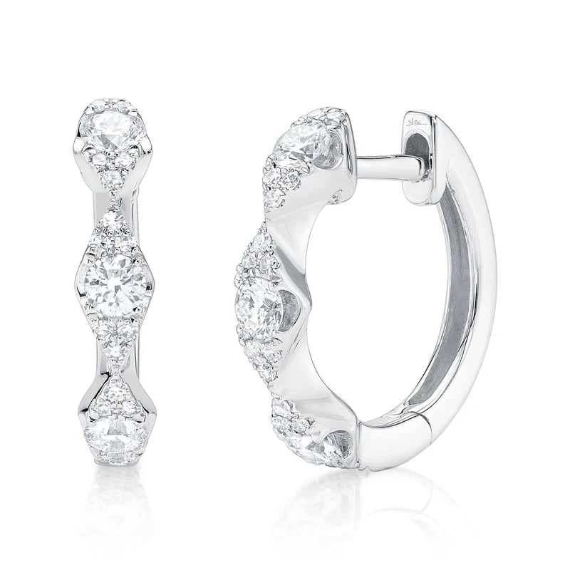 0.039ctw Diamond Huggie Earrings