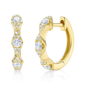 0.39ctw Diamond Huggie Earrings