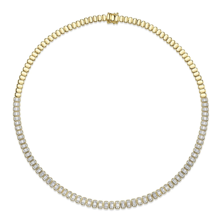 3.07ctw Diamond Baguette Necklace