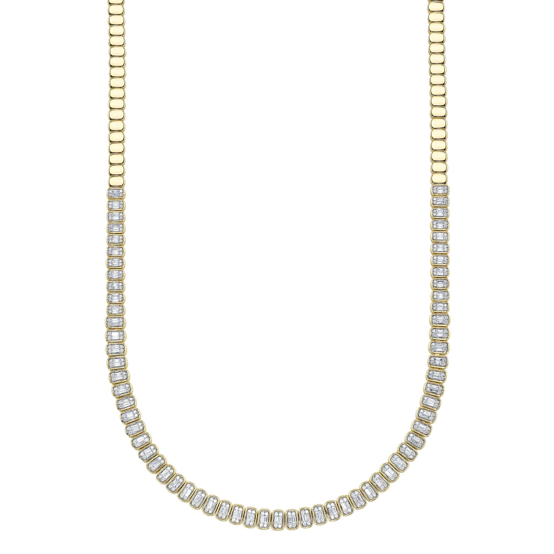 3.07ctw Diamond Baguette Necklace