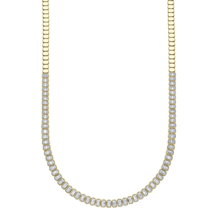 3.07ctw Diamond Baguette Necklace