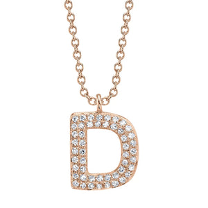 0.10ctw Diamond Pave Necklace - Initial D