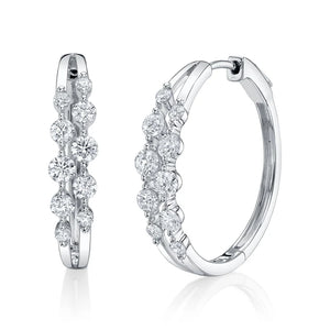 1.32ctw Diamond Hoop Earring