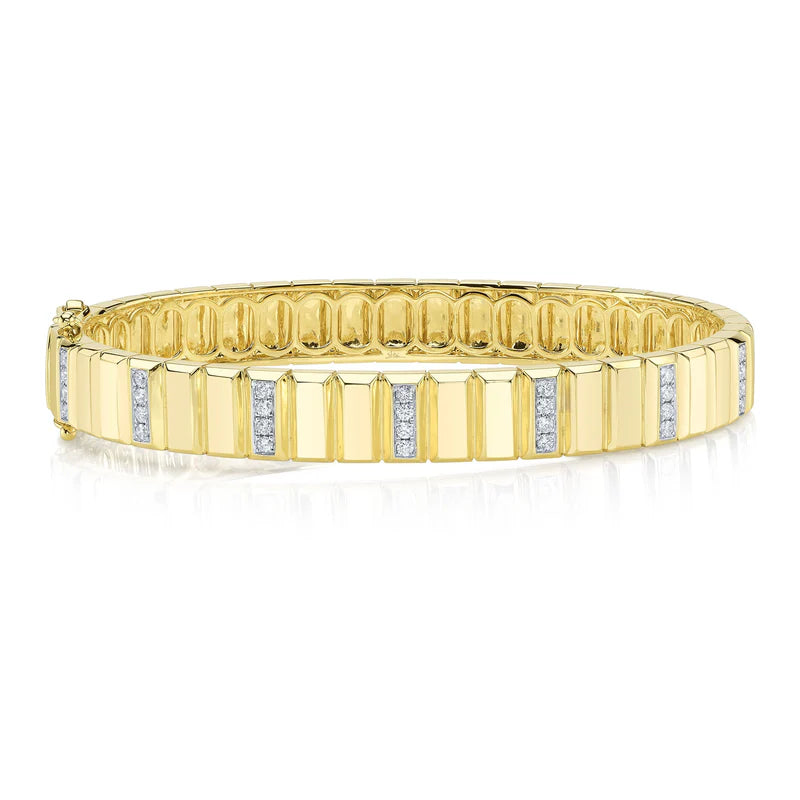 0.36ctw Diamond Geo Cut Bangle