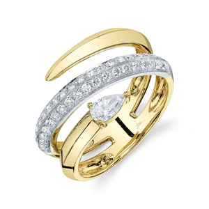 0.69ctw Diamond Pear Ring