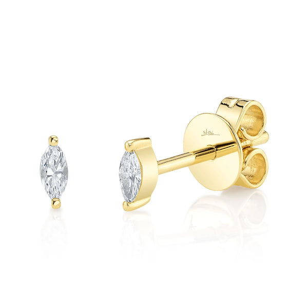 0.09ctw Diamond Marquise Stud Earring