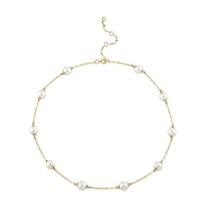 Cultured Pearl Sparkle Chain Necklace