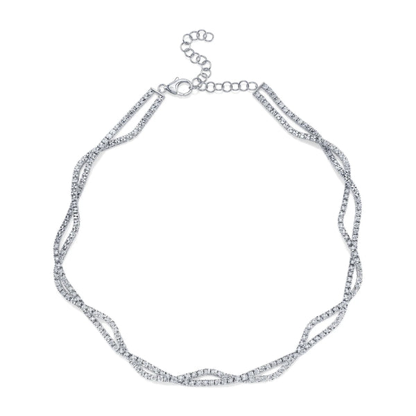 2.53ctw Diamond Twisted Double Strand Necklace