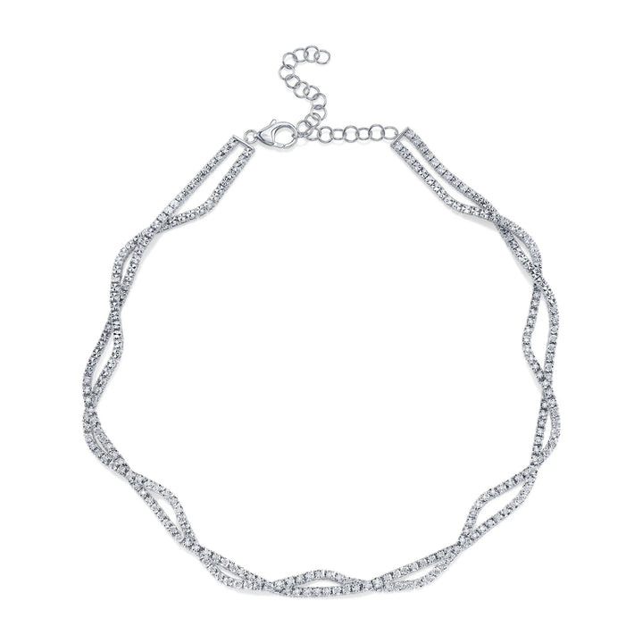 2.53ctw Diamond Twisted Double Strand Necklace