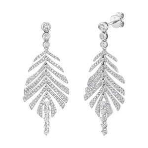 1.26ctw Diamond Feather Earrings